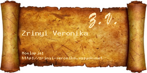 Zrinyi Veronika névjegykártya